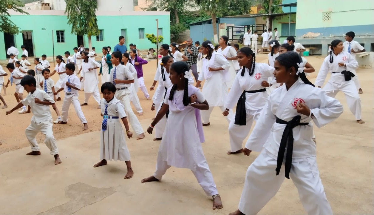 Karate training